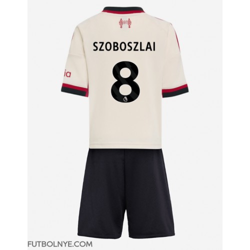 Camiseta Liverpool Dominik Szoboszlai #8 Visitante Equipación para niños 2025-26 manga corta (+ pantalones cortos)